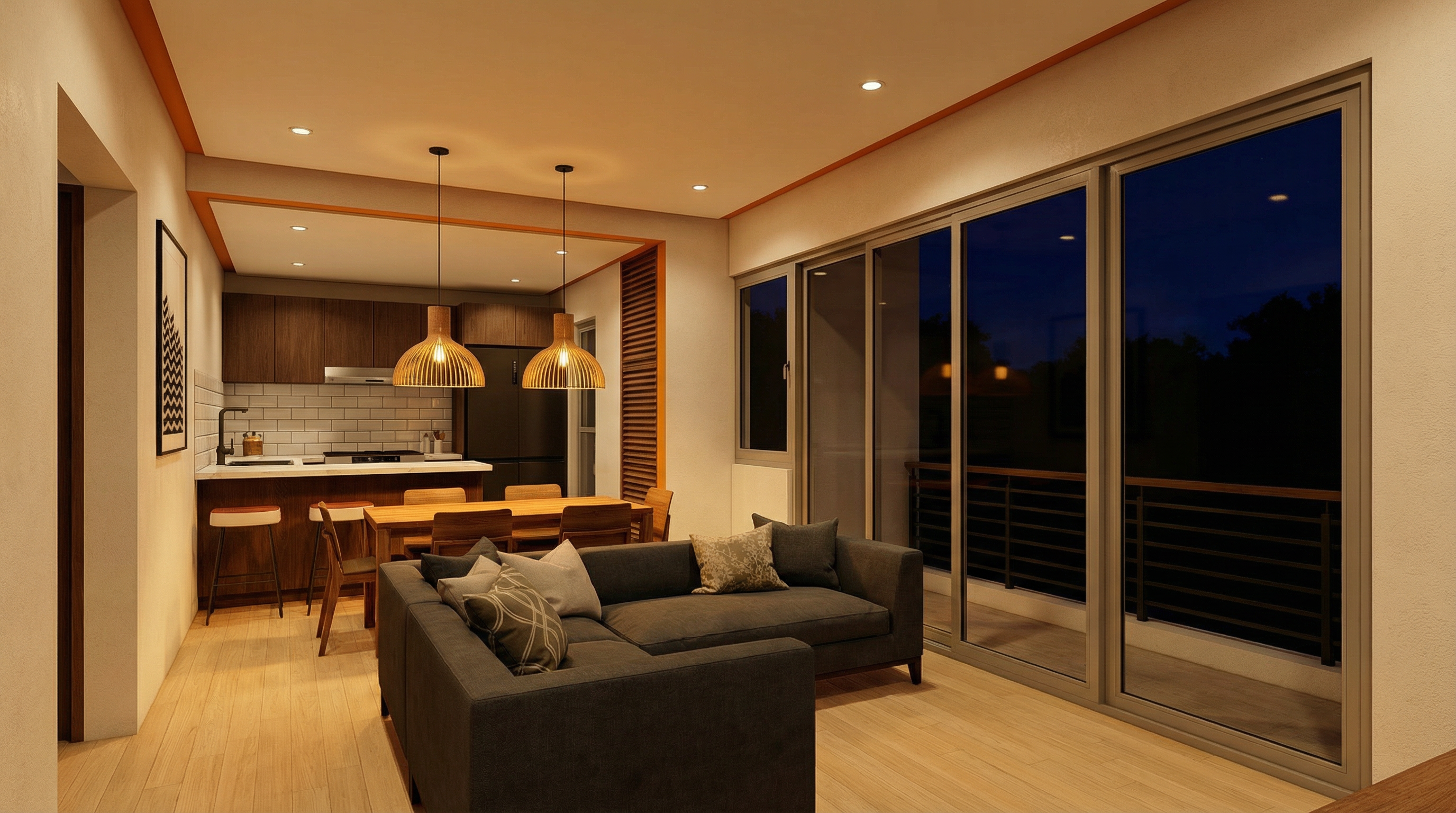 Interior nocturno