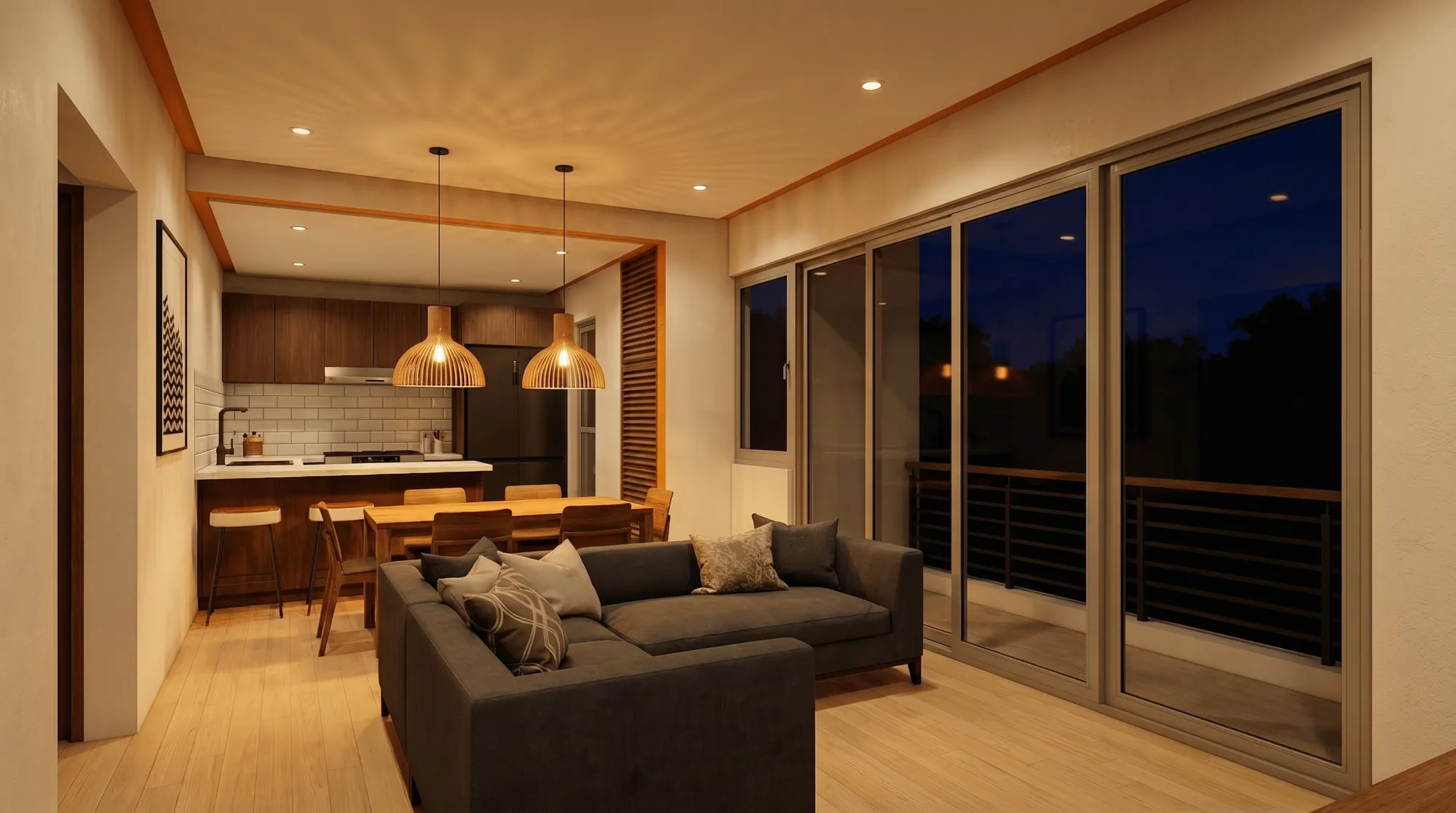 Interior de noche