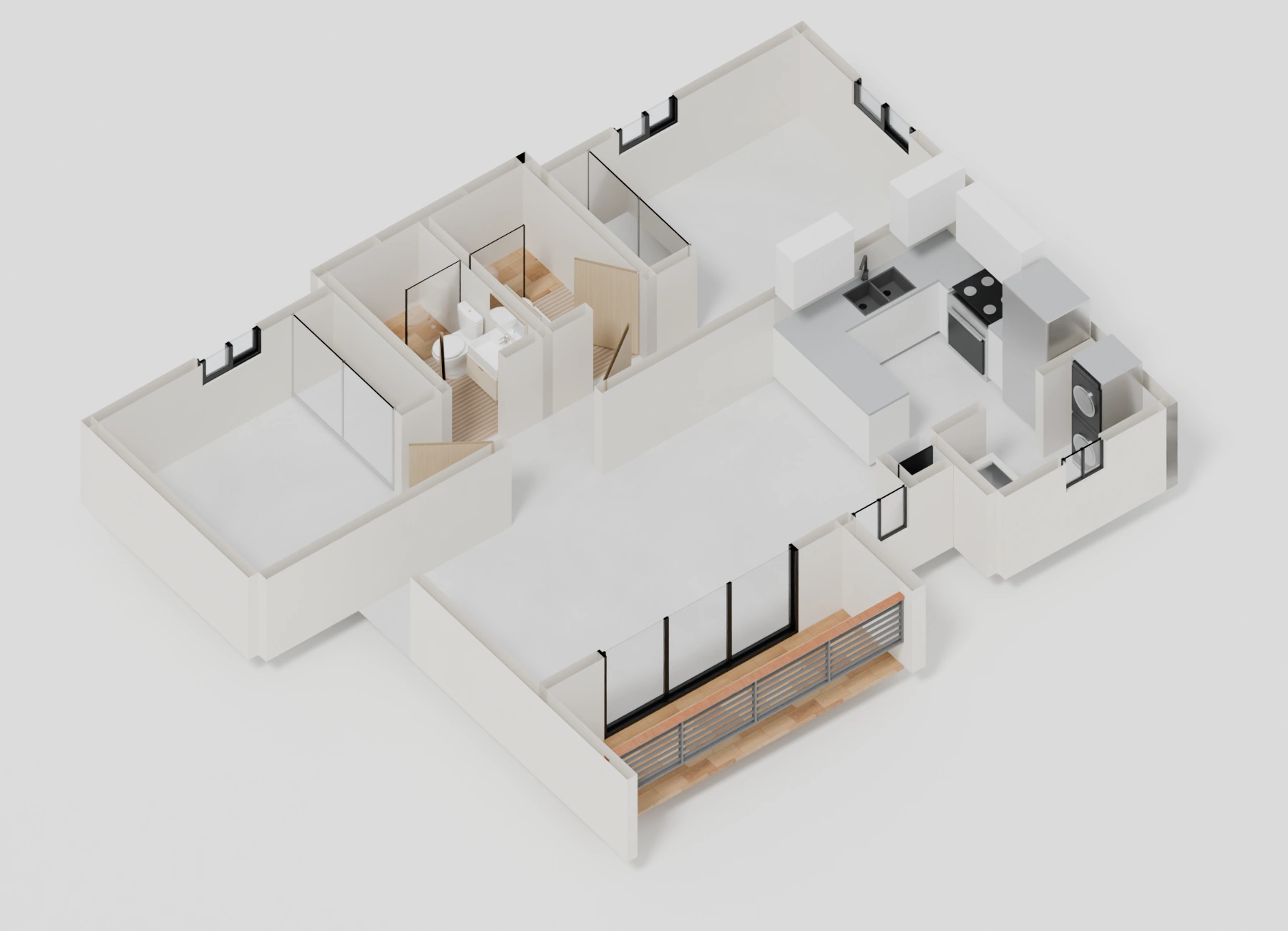 Maqueta del apartamento vacío · Primer nivel · A